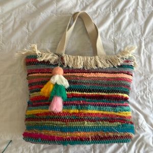 Colorful summer tote or beach bag